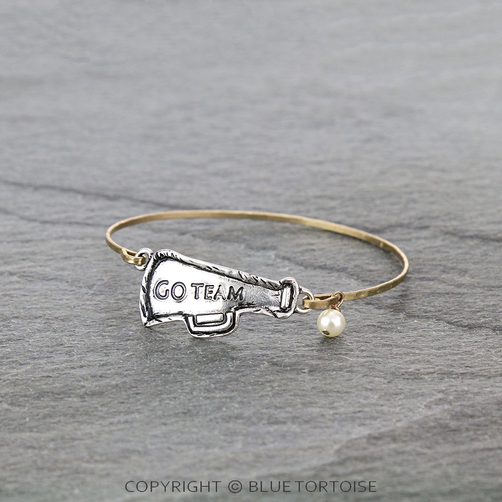 Sports "GO TEAM" Wire Bracelet