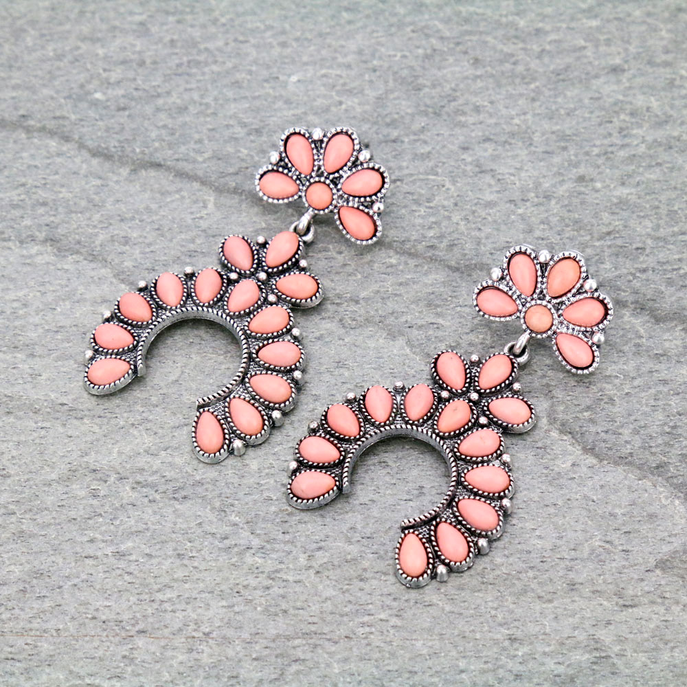 Western Squash Blossom Stud Earrings