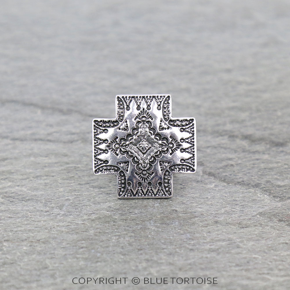 Western Cross Cuff Ring