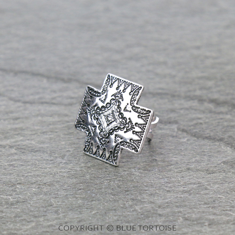 Western Cross Cuff Ring - Image 2