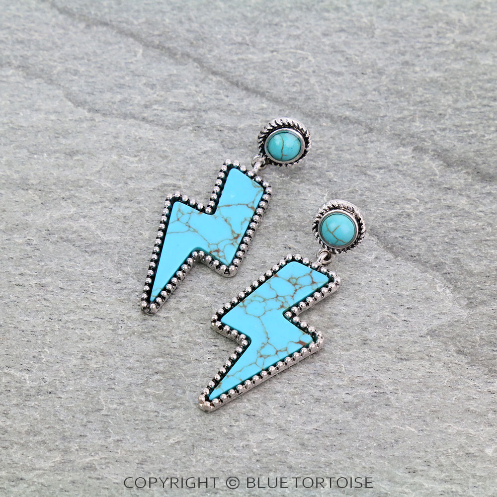 Western Thunder Stone Stud Earrings