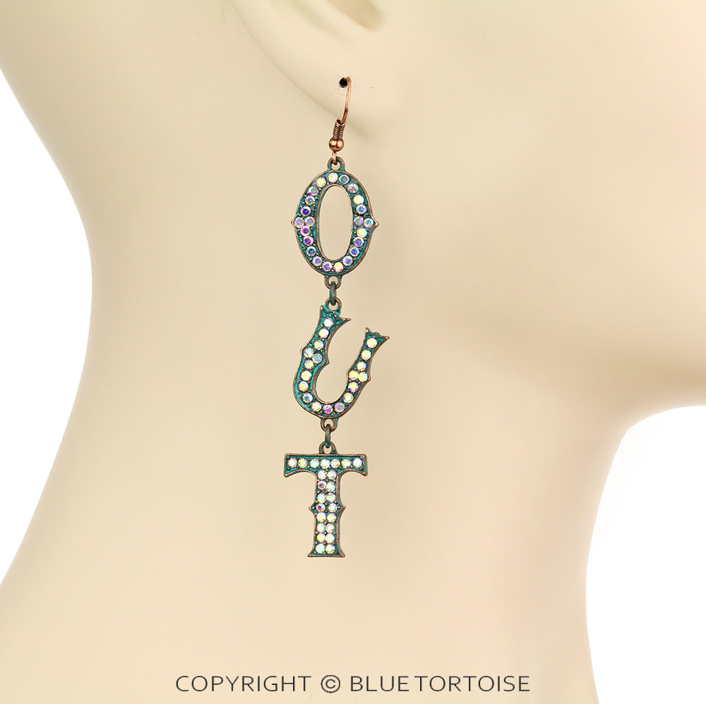 "OUTLAW" Stone Dangle Earrings - Image 2