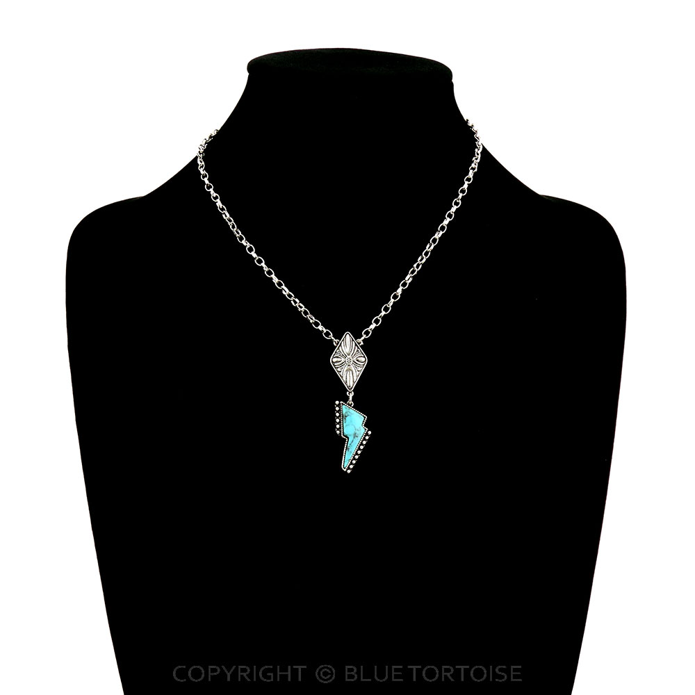 Concho Casting with Thunder Stone Necklace - Image 2