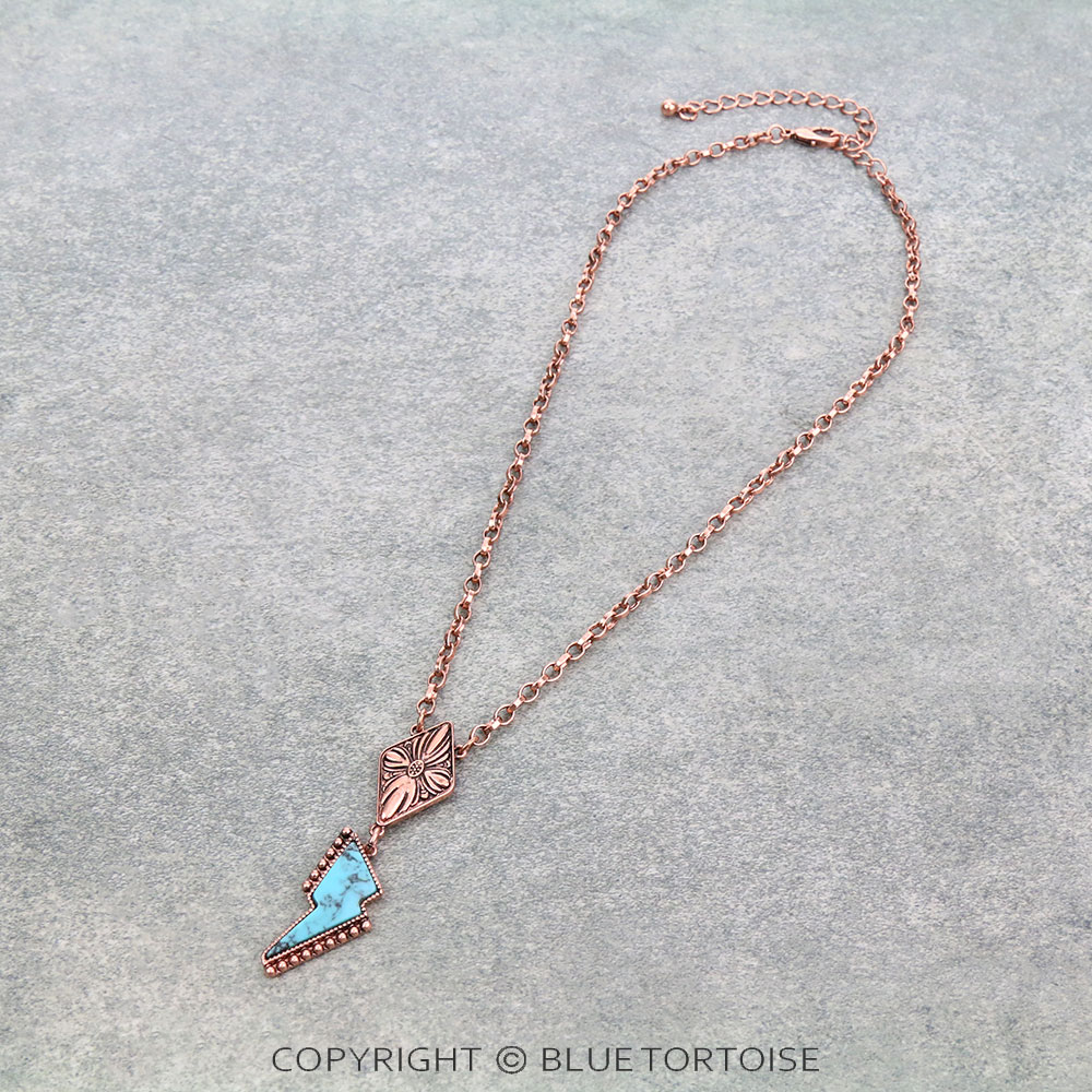 Concho Casting with Thunder Stone Necklace