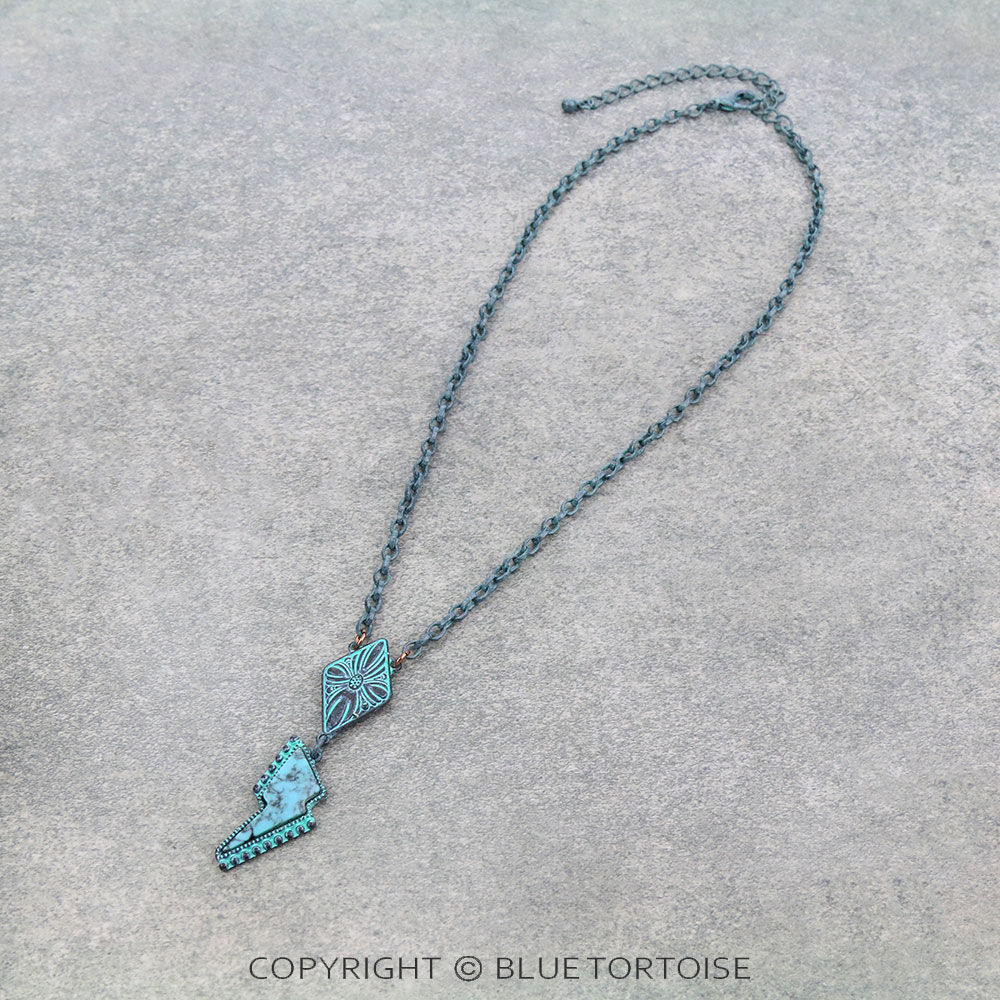 Concho Casting with Thunder Stone Necklace