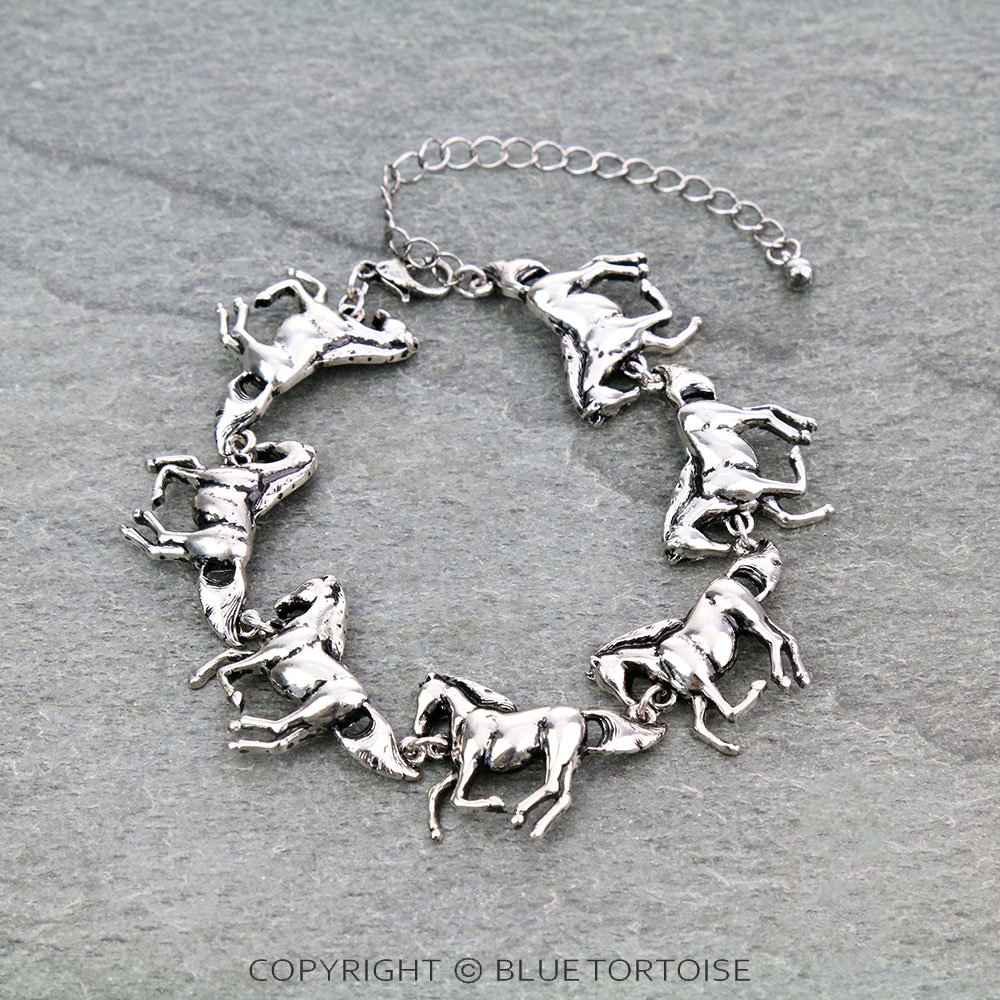 Western Horse Link Bracelet