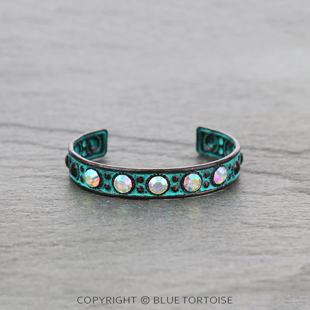 Western Design Metal with Stone Cuff Bracelet