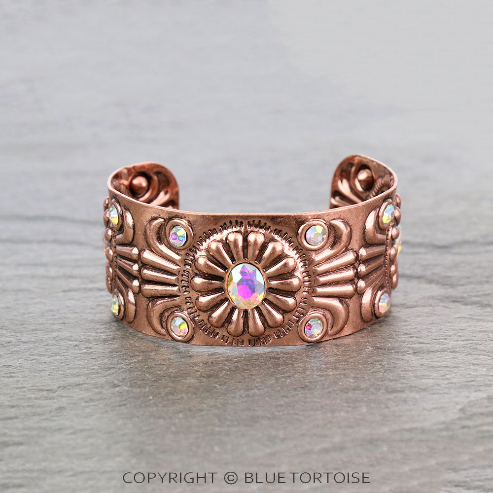 Western Concho with Stone Cuff Bracelet