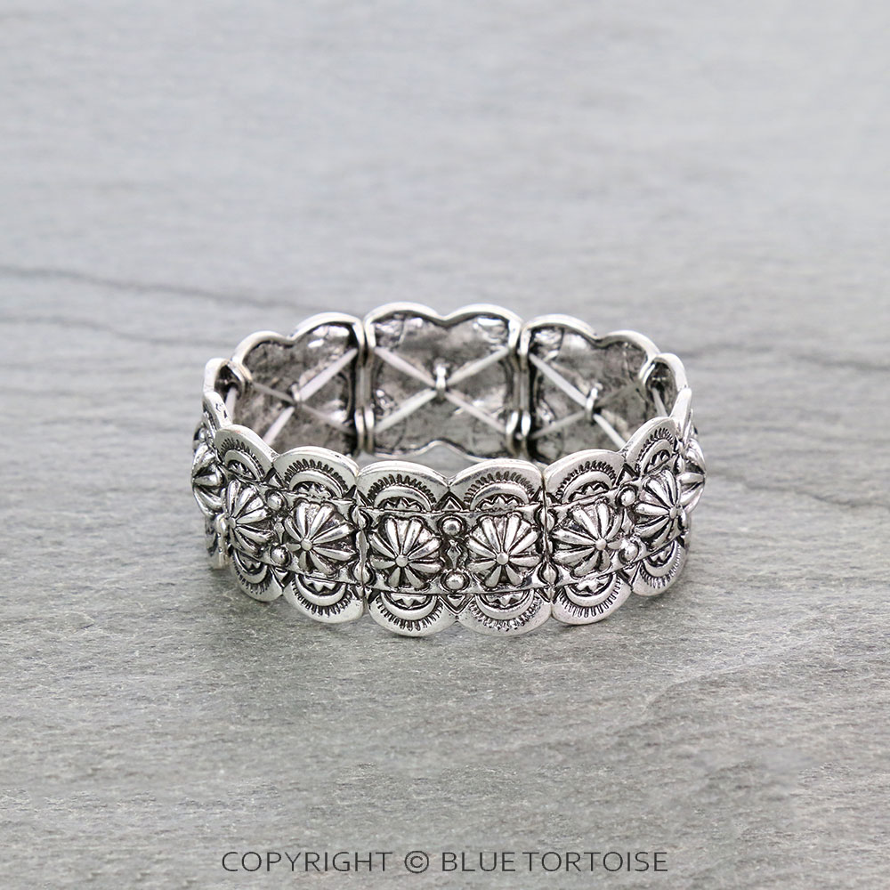 Western Concho Stretch Bracelet