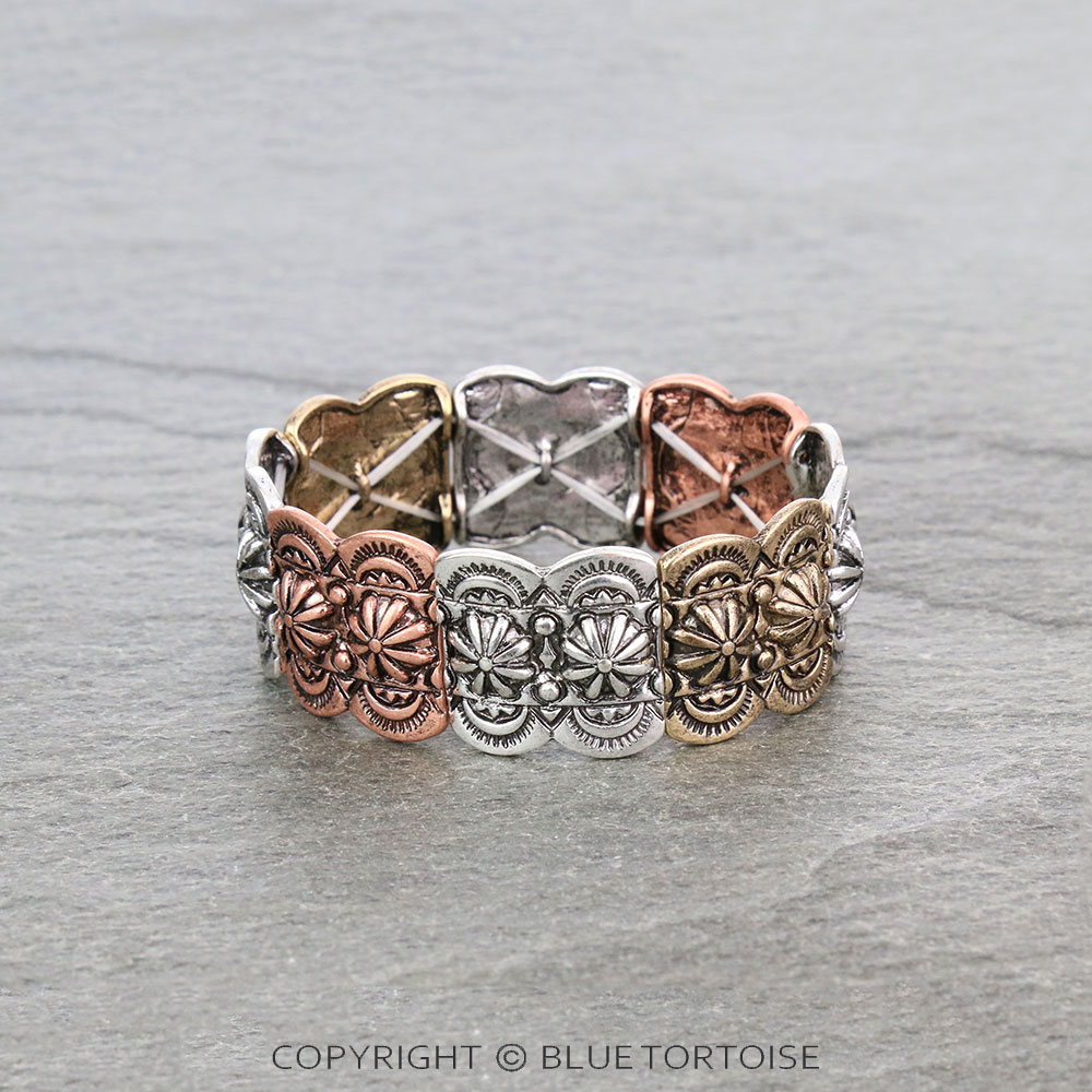 Western Concho Stretch Bracelet