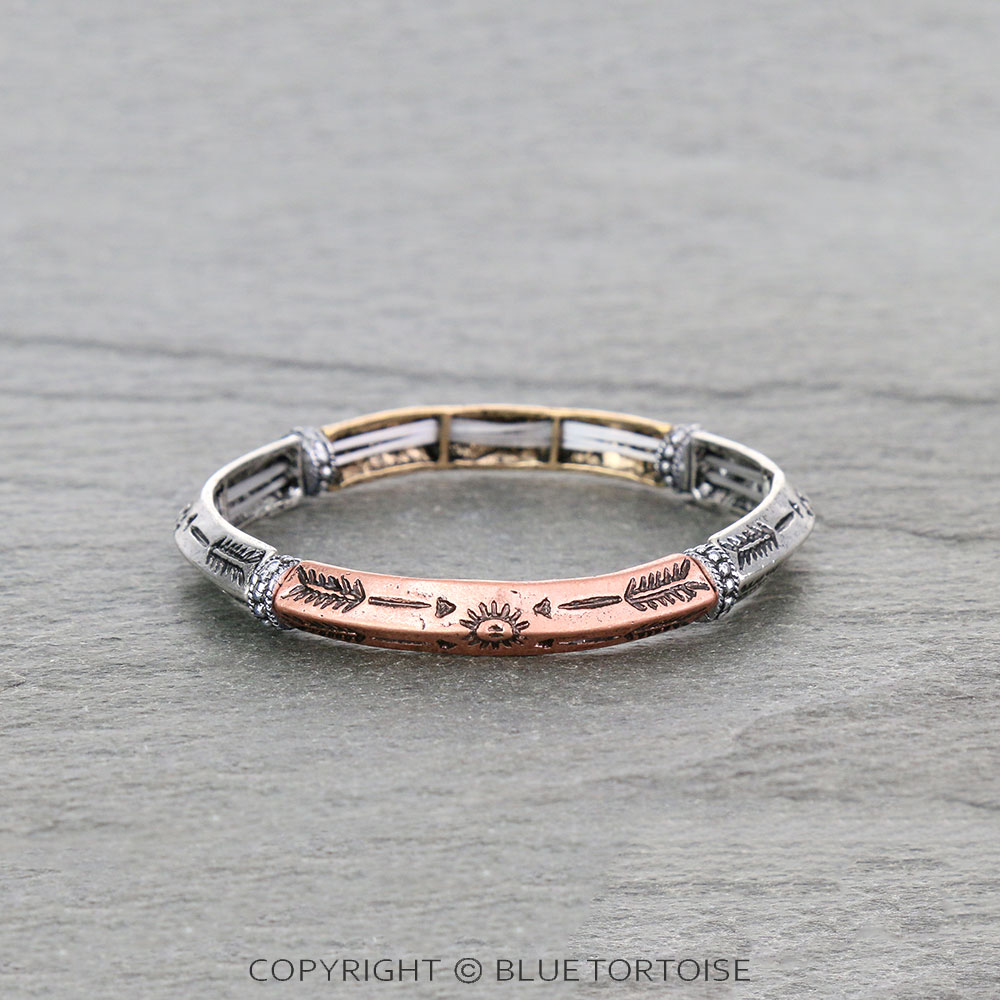 Western Aztec Pattern Stretch Bracelet