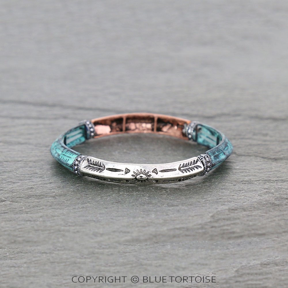 Western Aztec Pattern Stretch Bracelet