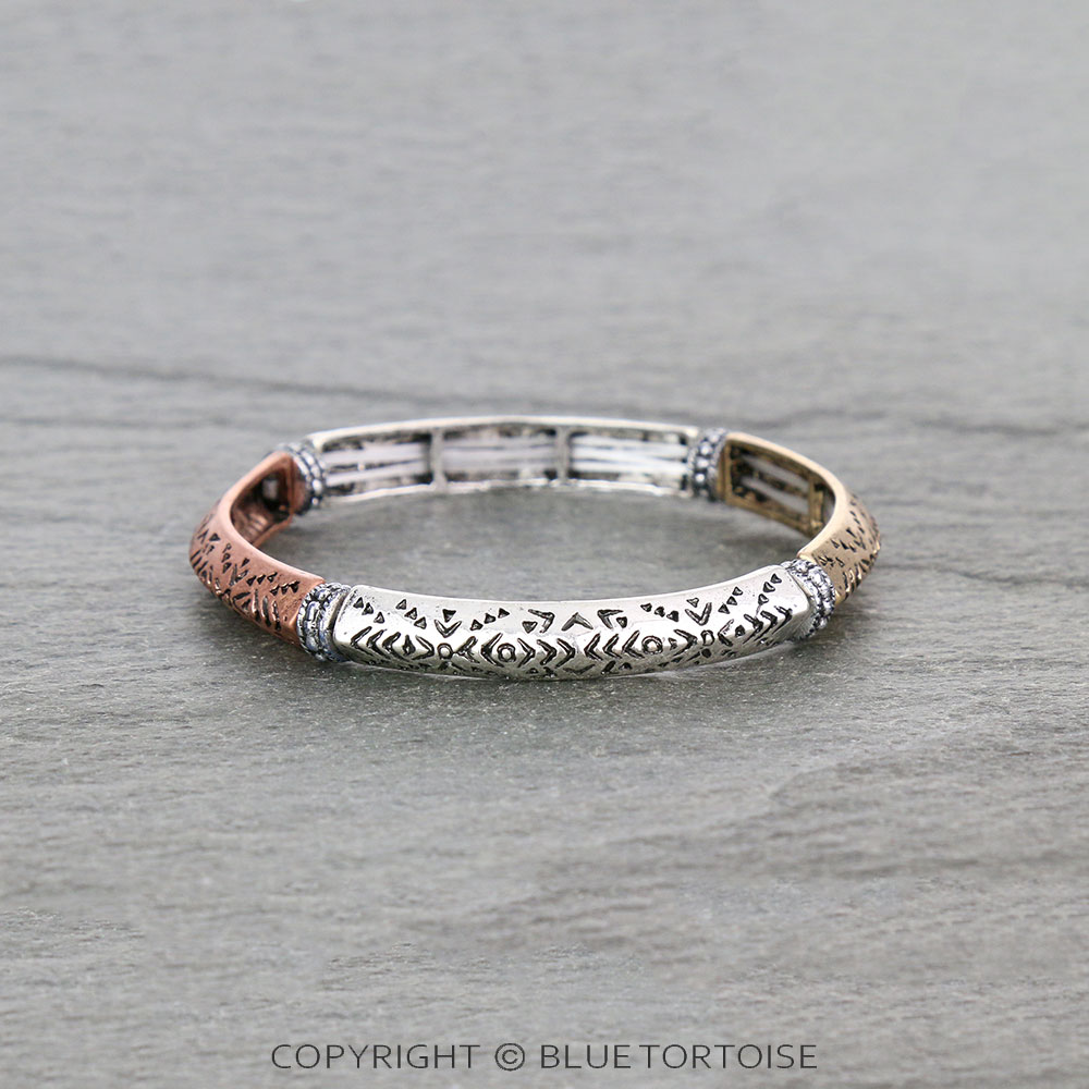 Western Aztec Pattern Stretch Bracelet