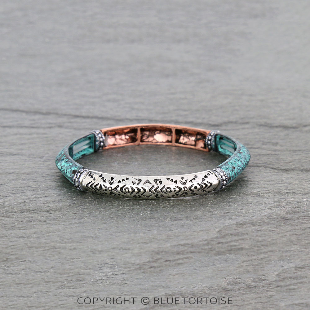 Western Aztec Pattern Stretch Bracelet