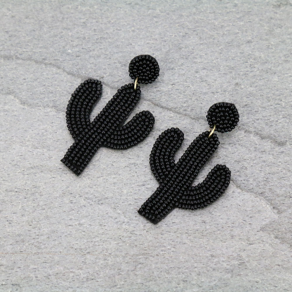 Cactus Seed Bead Post Earrings