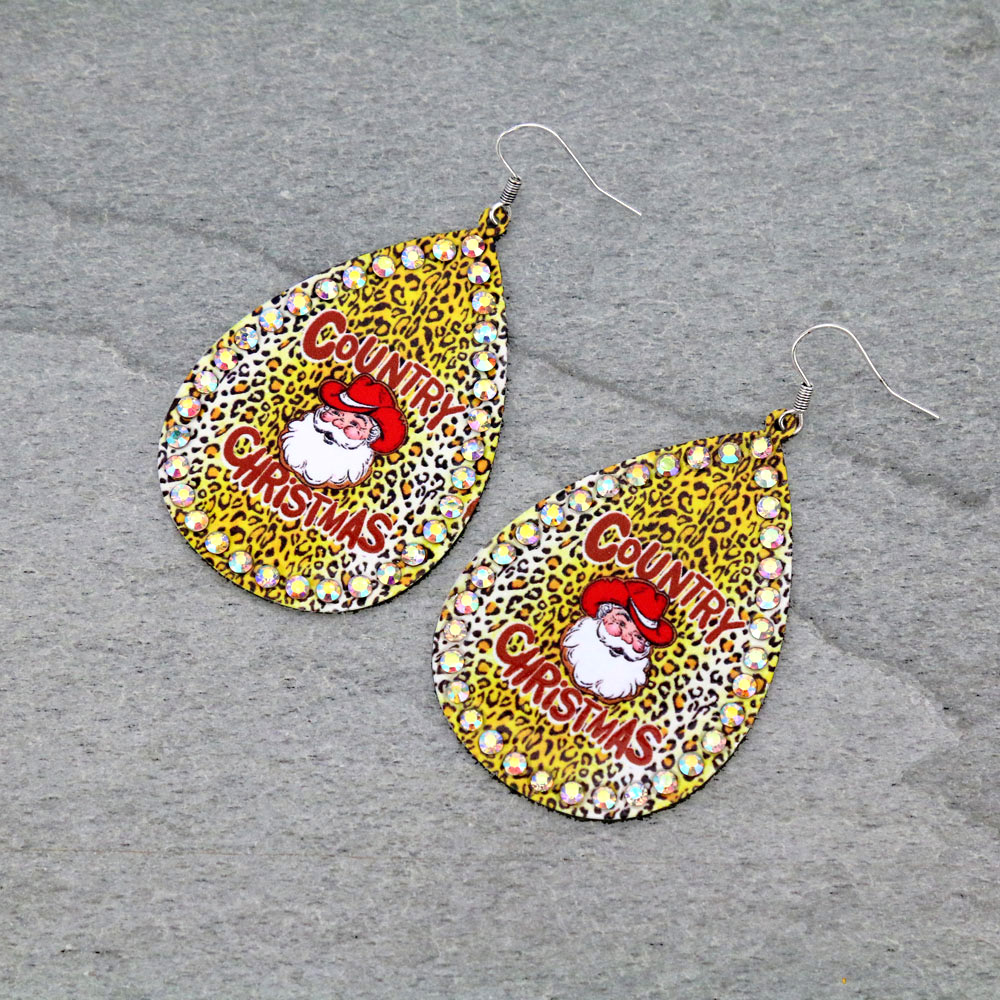 Christmas Teardrop Dangle Earrings