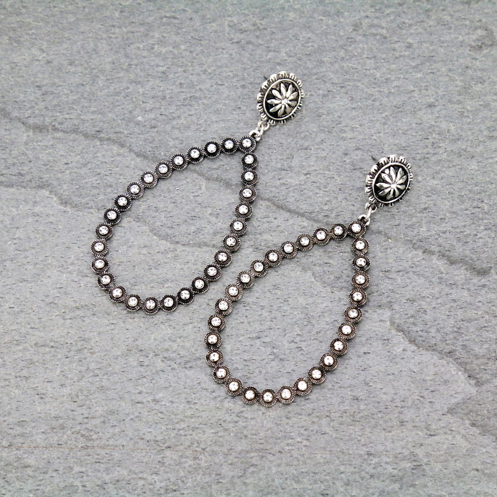 Concho Post Stone Earrings