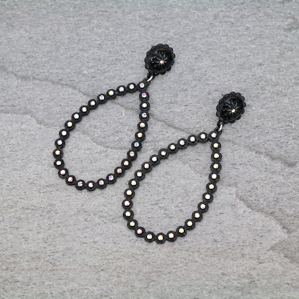 Concho Post Stone Earrings