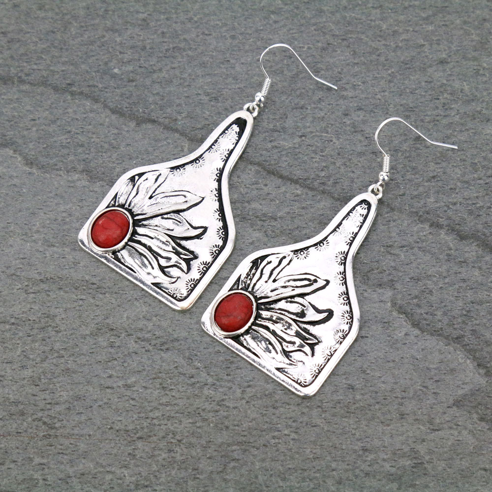 Sunflower Casting Dangle Earrings