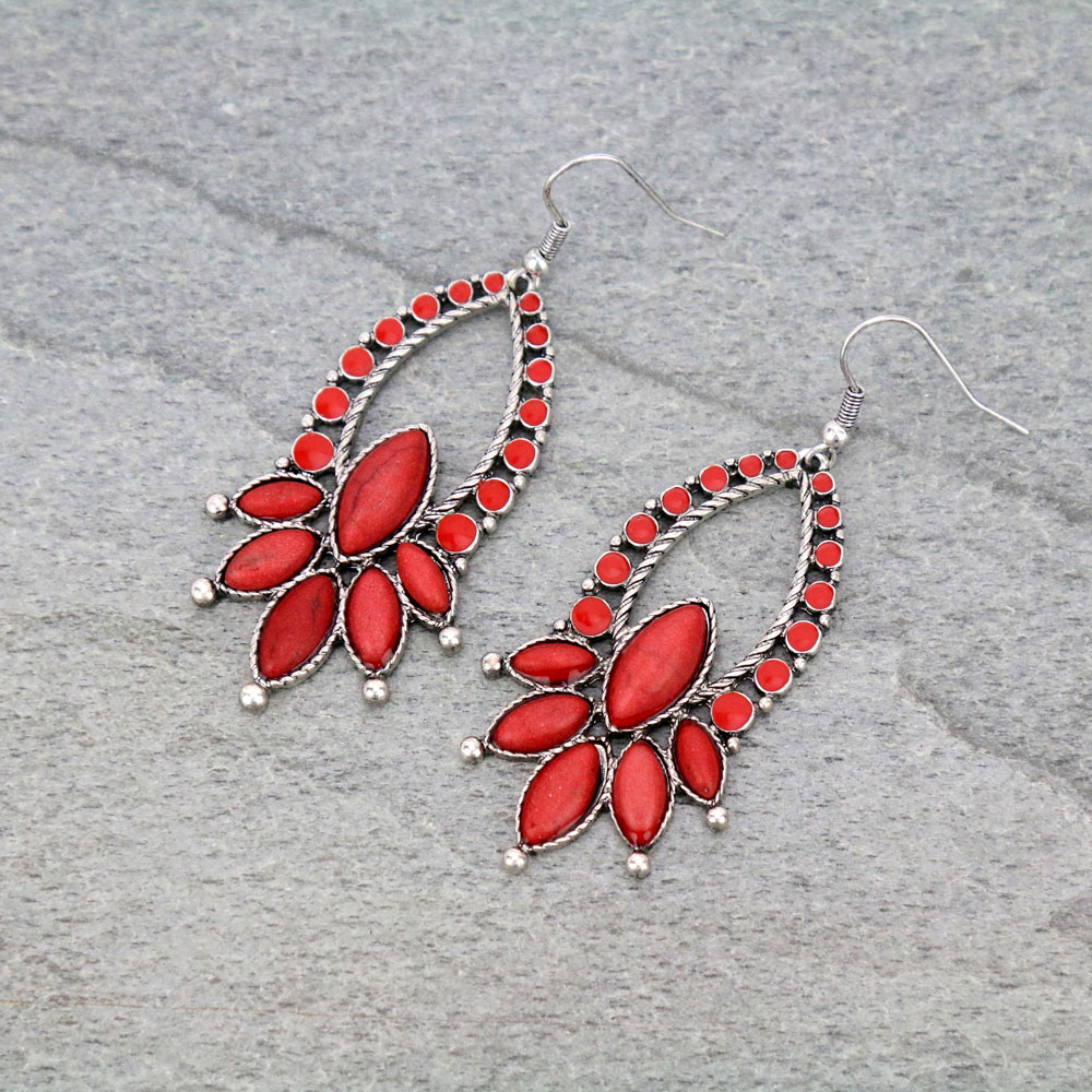 Squash Blossom Dangle Earrings