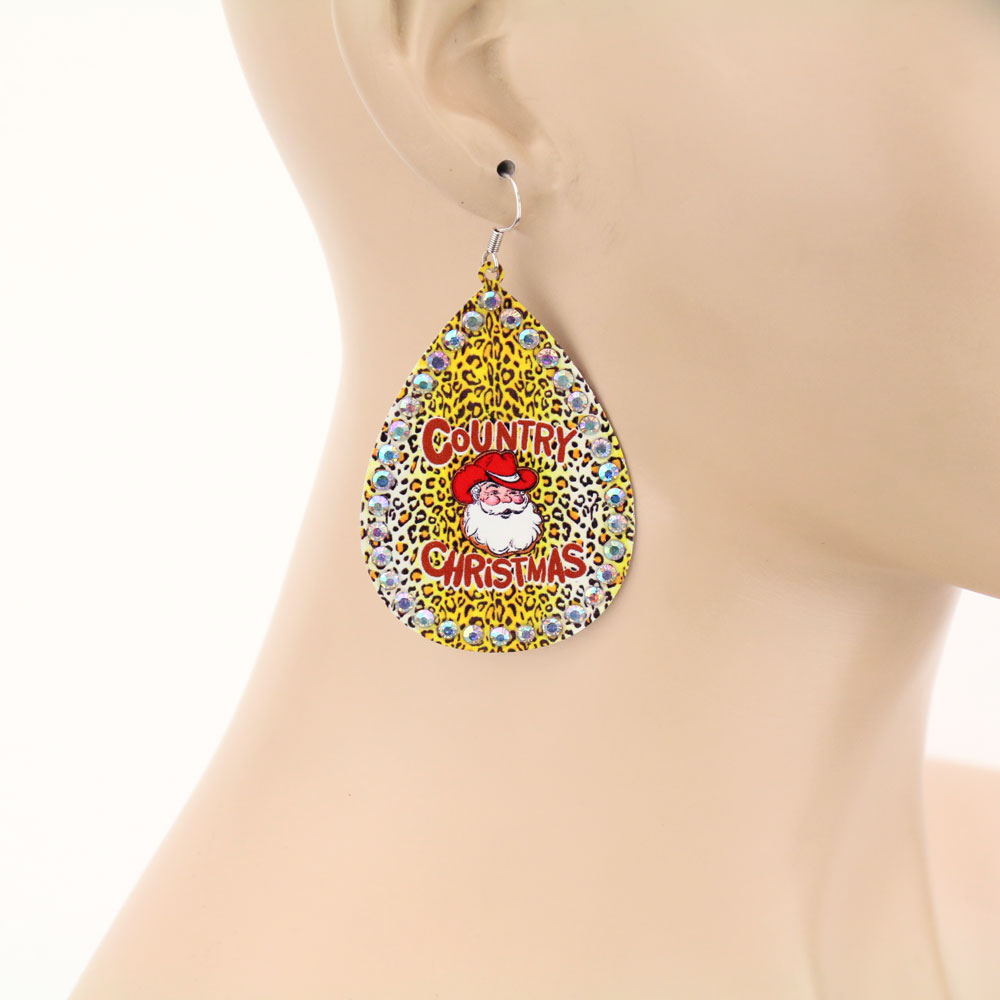 Christmas Teardrop Dangle Earrings - Image 2