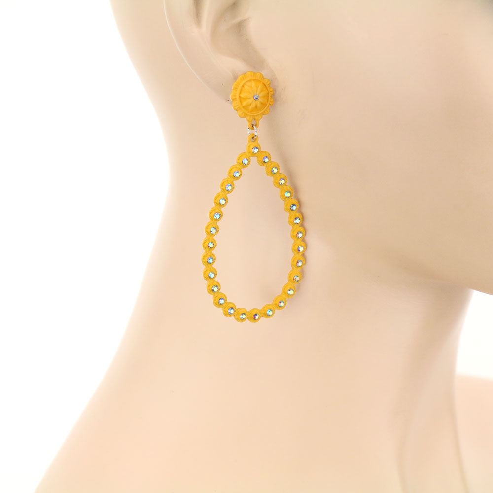 Concho Post Stone Earrings - Image 2