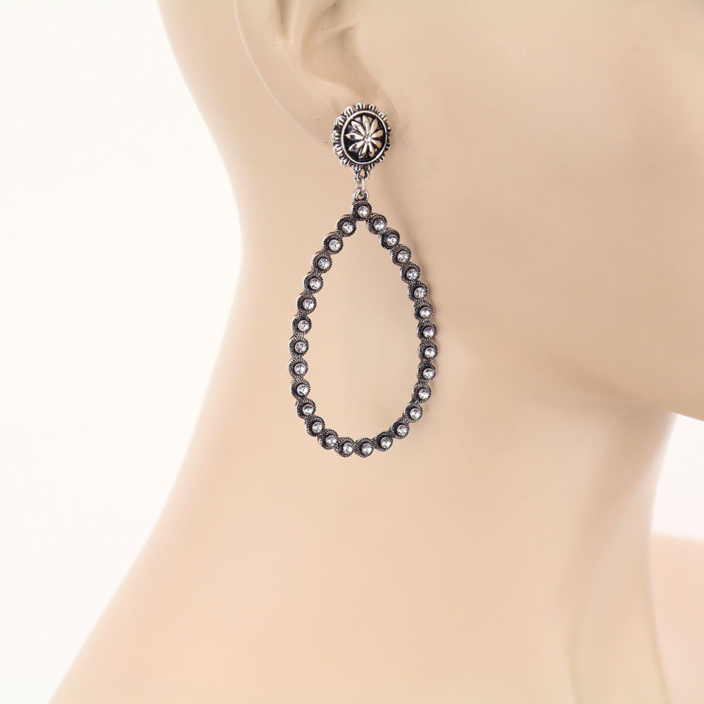 Concho Post Stone Earrings - Image 2