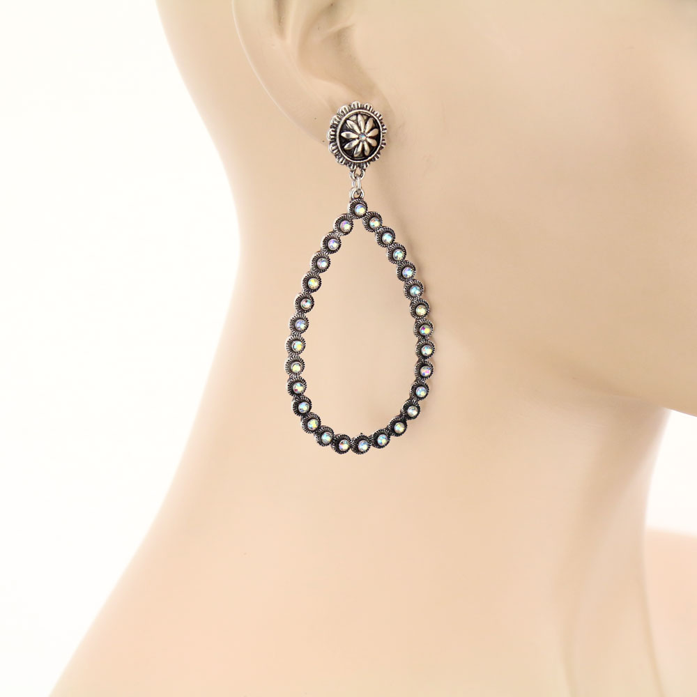 Concho Post Stone Earrings - Image 2