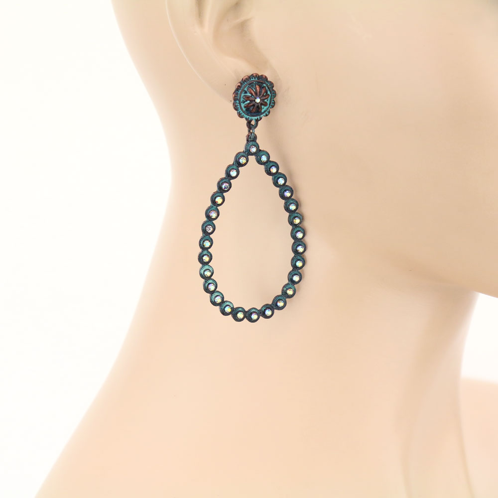 Concho Post Stone Earrings - Image 2