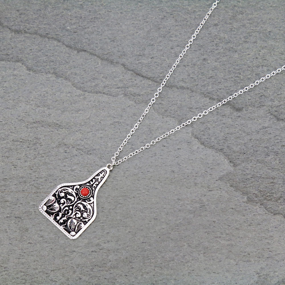 Patterned Casting Pendant Necklace