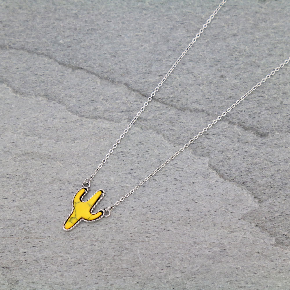 Cactus Pendant Necklace