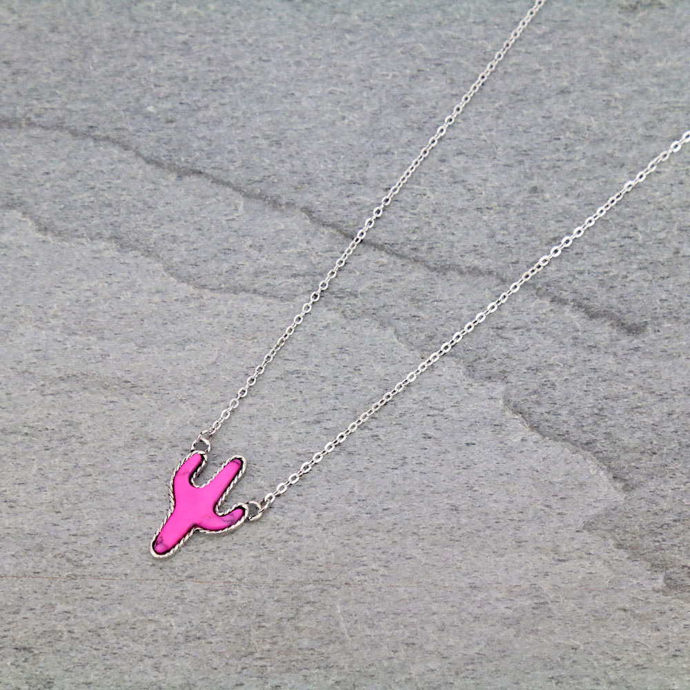 Cactus Pendant Necklace