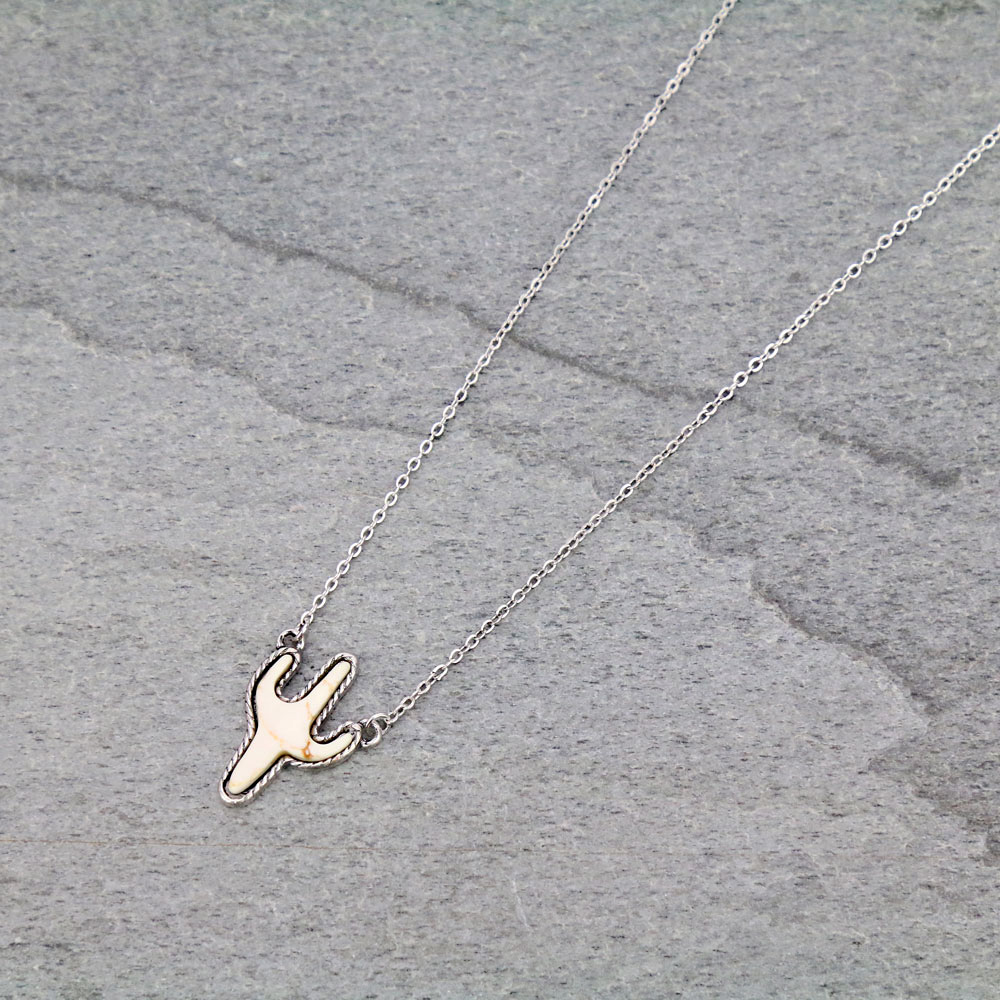 Cactus Pendant Necklace