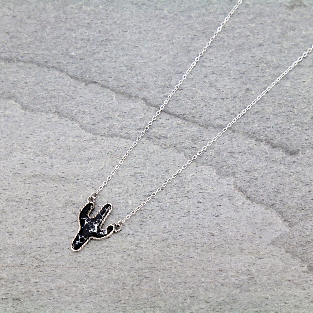 Cactus Pendant Necklace