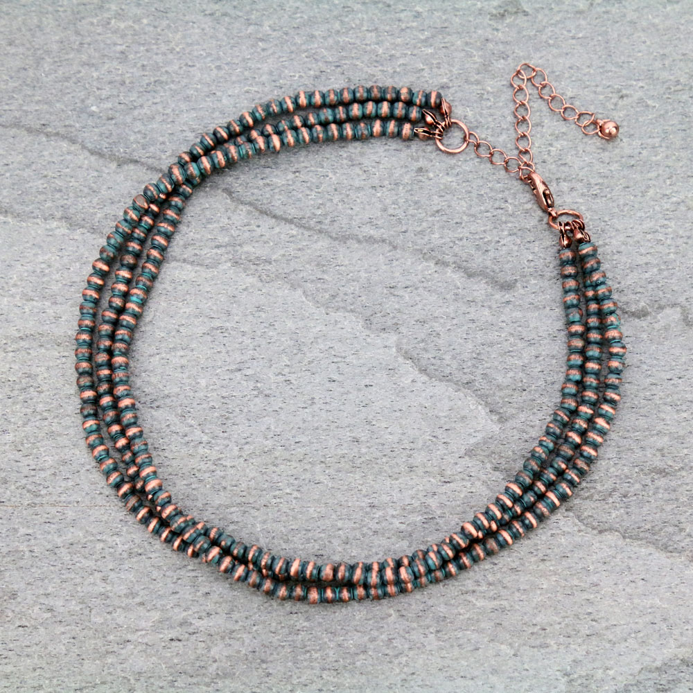 4mm Navajo Style Pearl Layered Choker