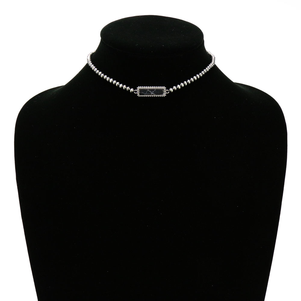 4mm Navajo Style Stone Choker Necklace - Image 2