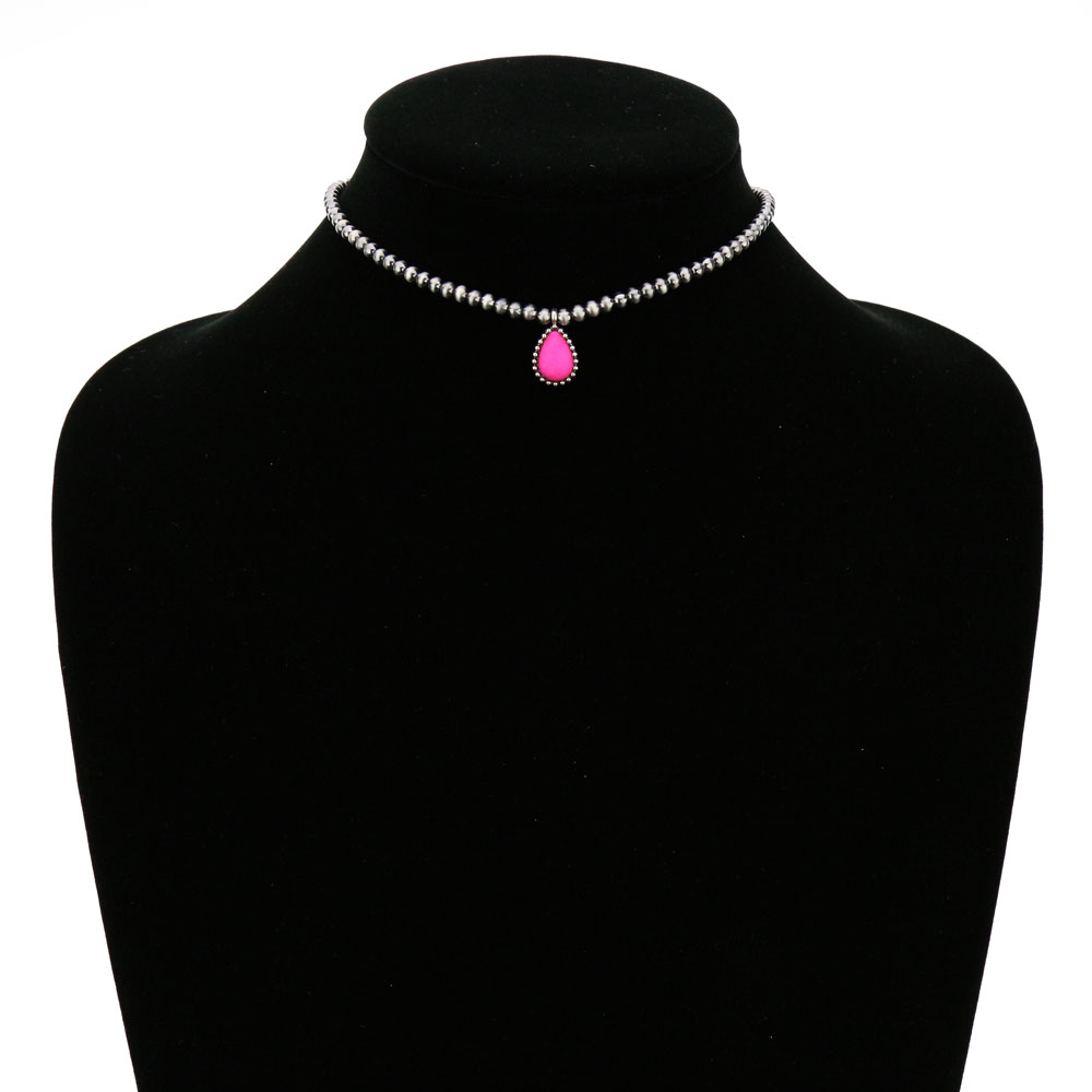 4mm Navajo Style Stone Choker Necklace - Image 2