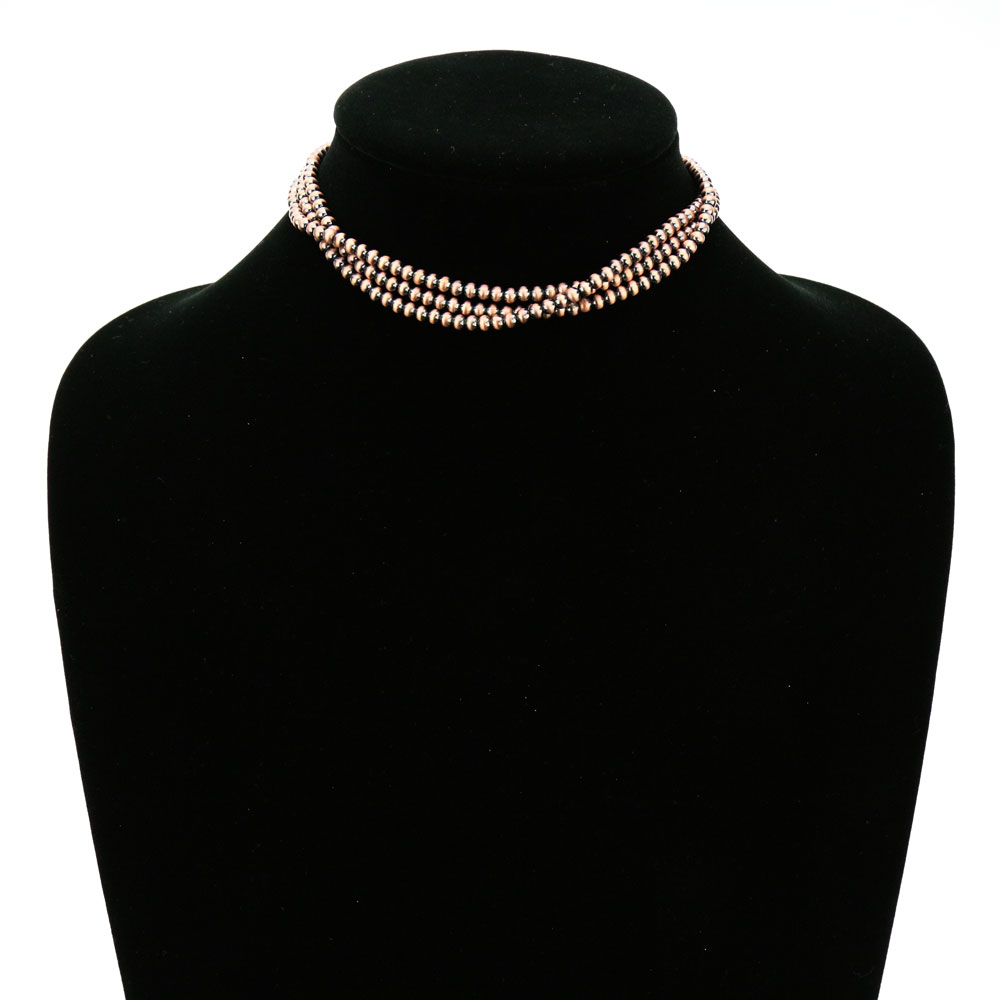 4mm Navajo Style Pearl Layered Choker - Image 2