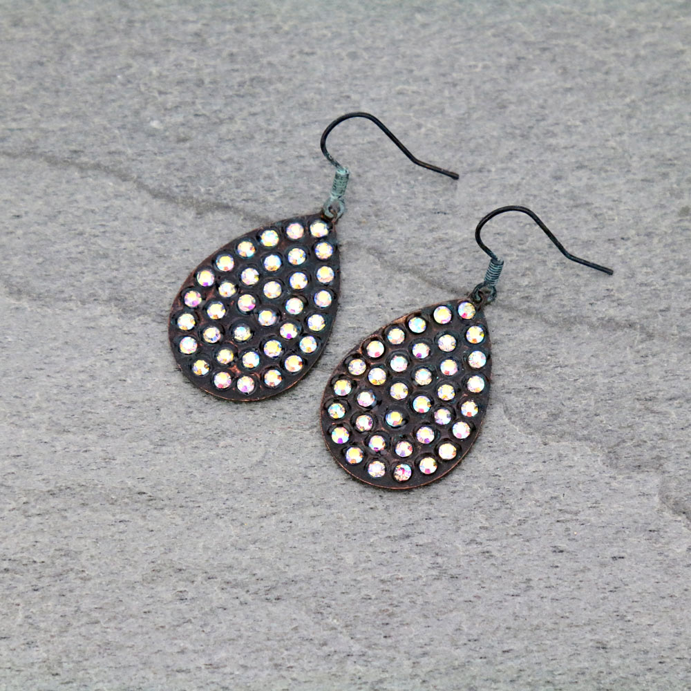 Teardrop Stone Dangle Earrings