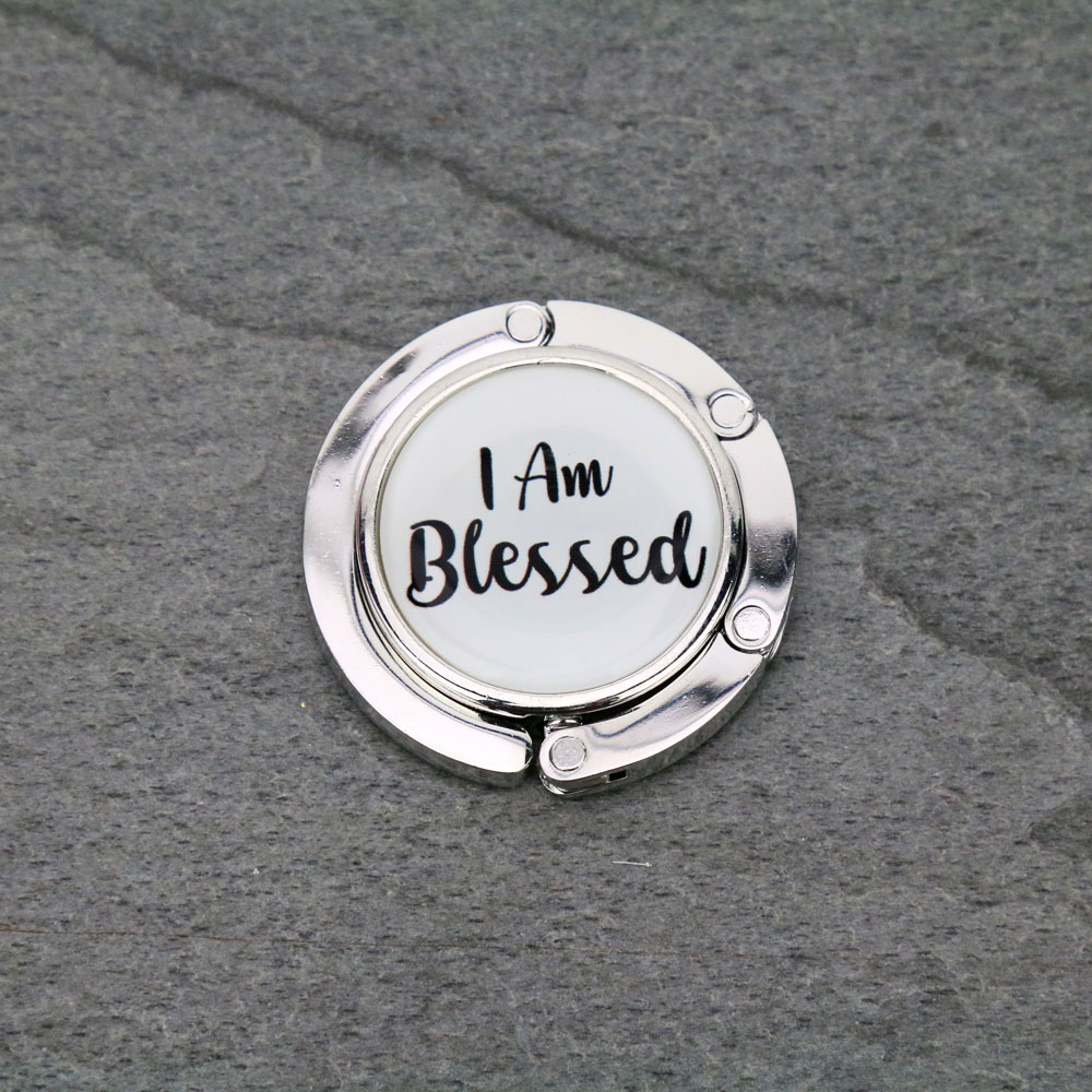 "I AM BLESSED" Foldable Handbag Holder