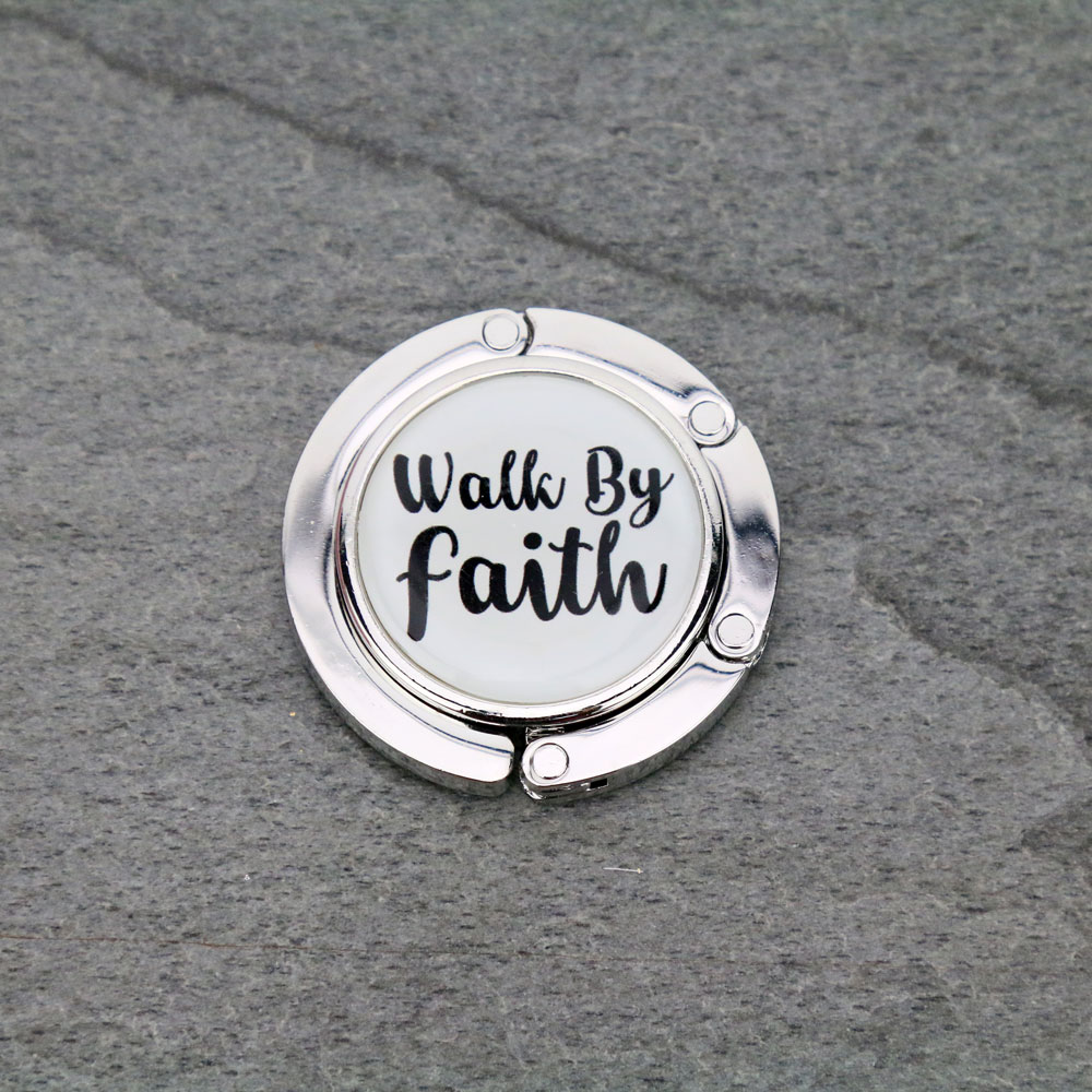 "WALK BY FAITH" Foldable Handbag Holder