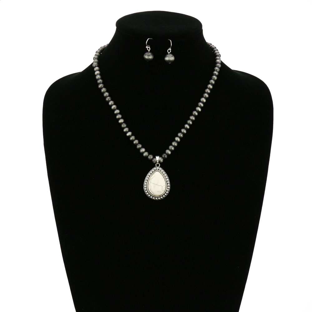 Western Navajo Style Teardrop Necklace Set - Image 2
