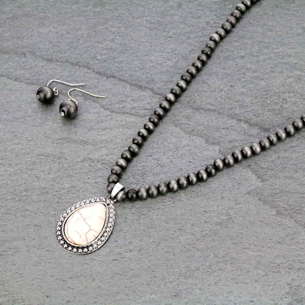 Western Navajo Style Teardrop Necklace Set