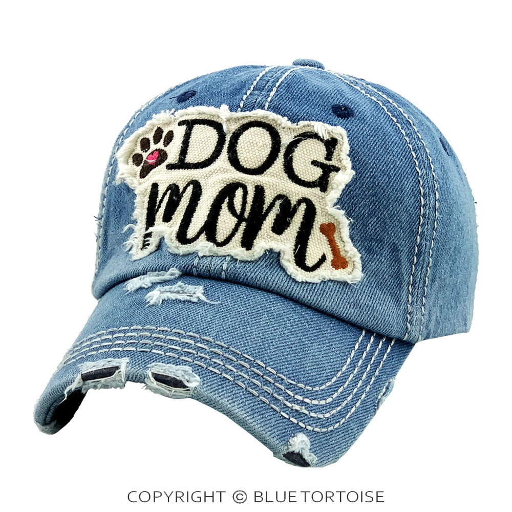 "DOG MOM" Washed Vintage Ball Cap - Image 2