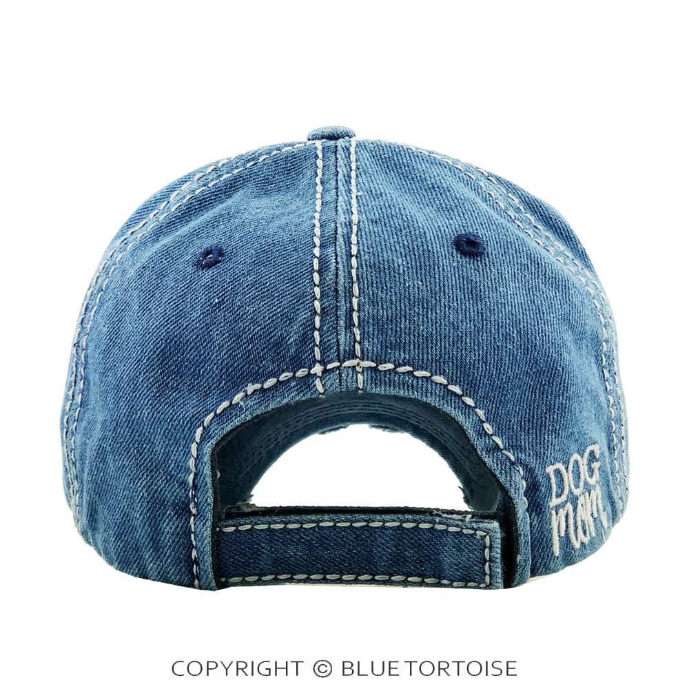 "DOG MOM" Washed Vintage Ball Cap - Image 3