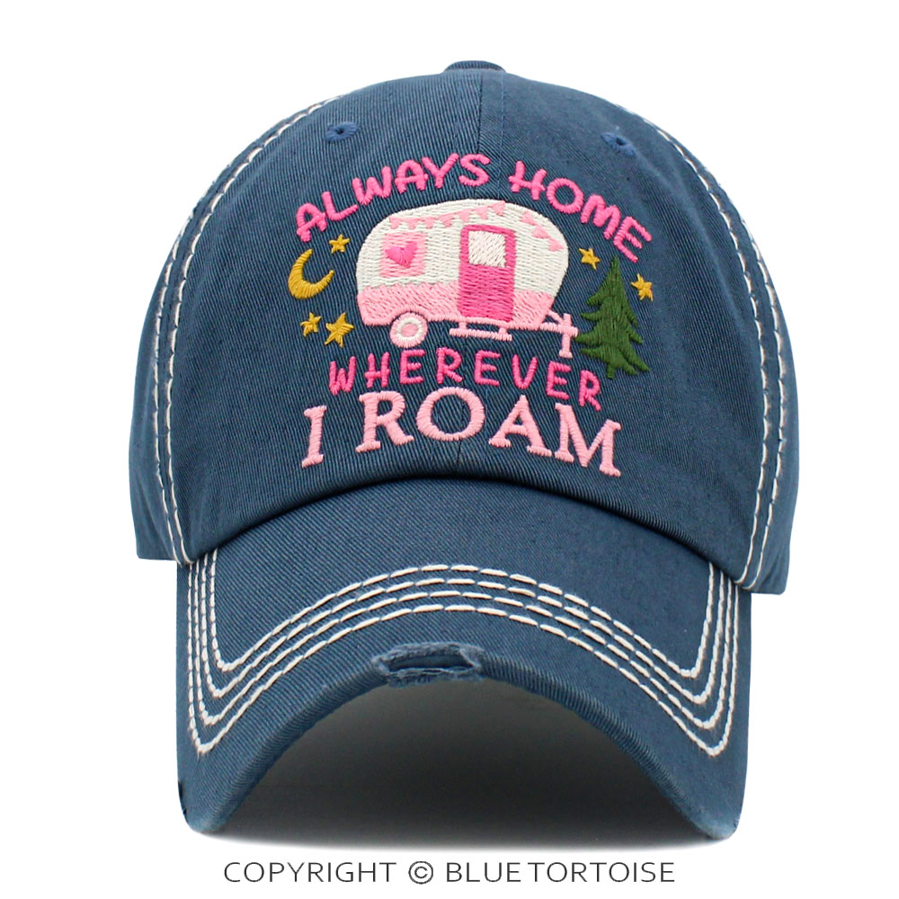 "Always Home Wherever" Washed Vintage Ball Cap