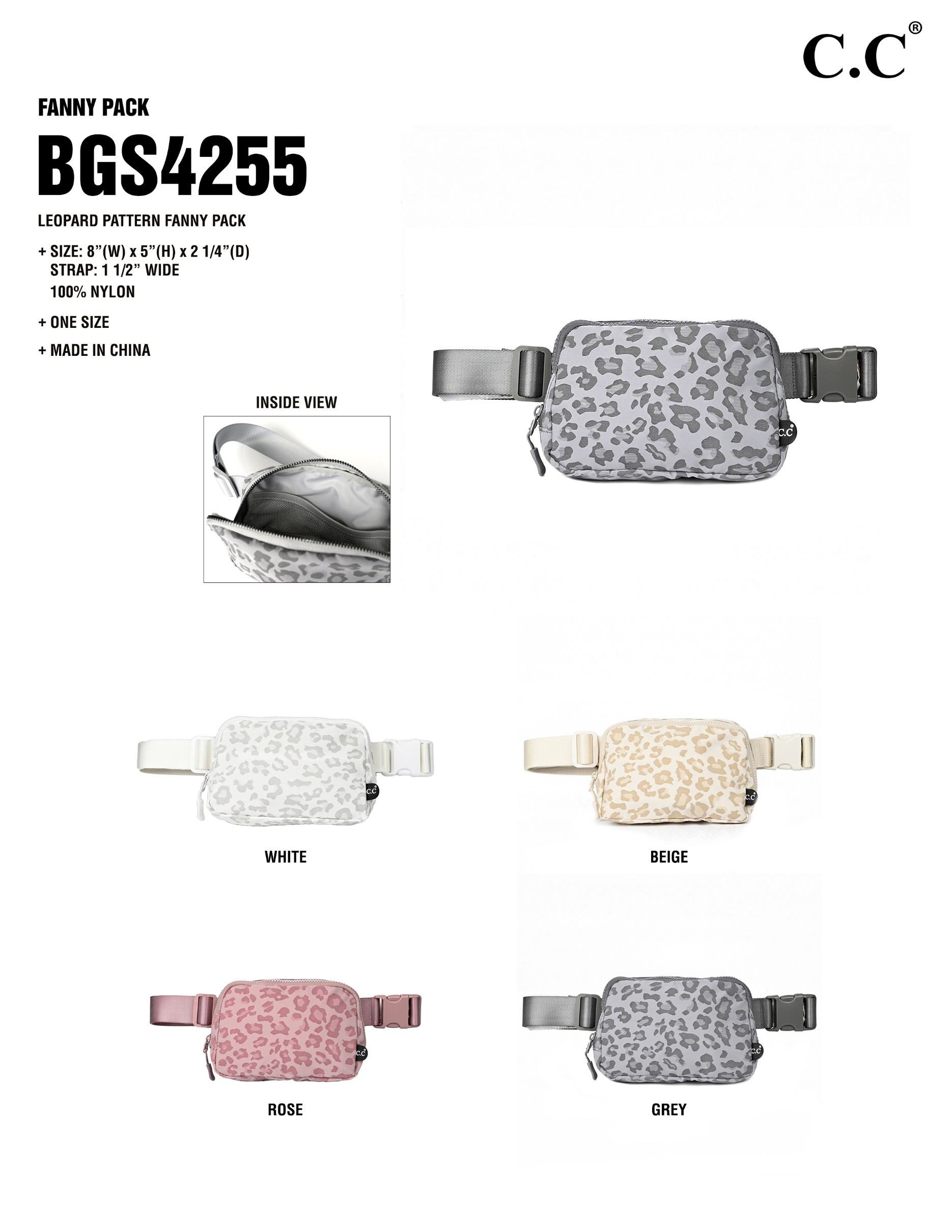 C.C Leopard Pattern Fanny Pack - Image 2