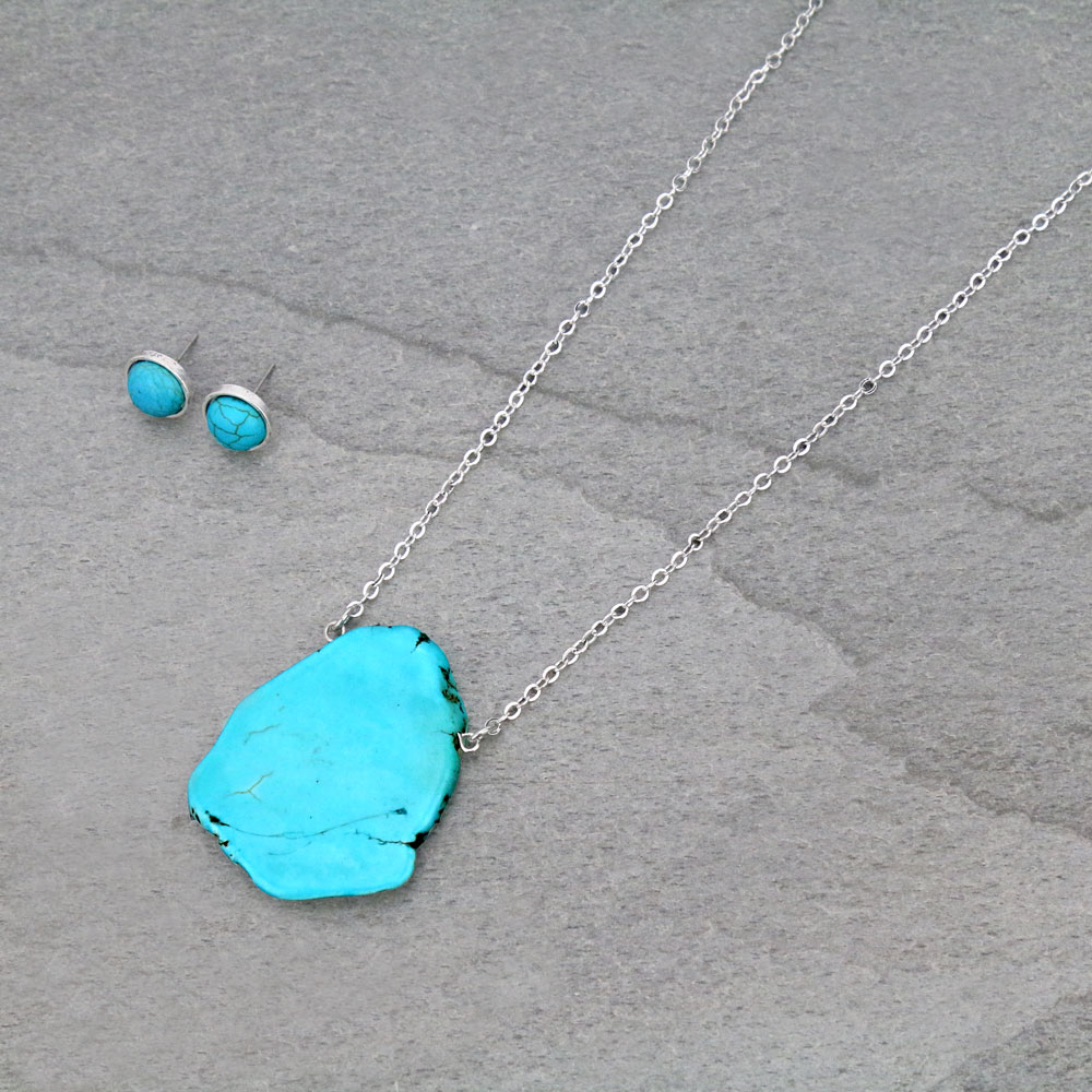 Western Design Stone Necklace Set