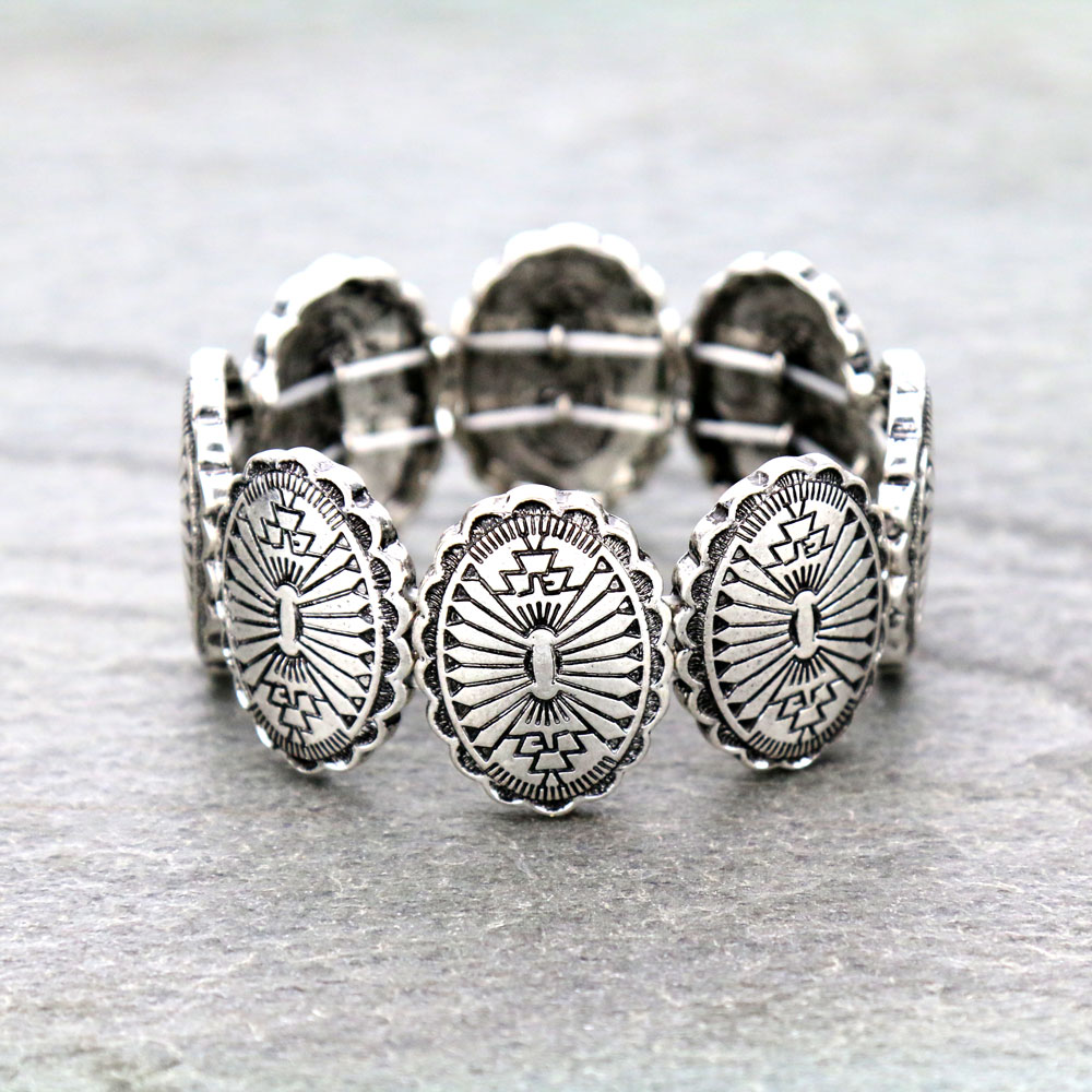 Western Concho Stretch Bracelet