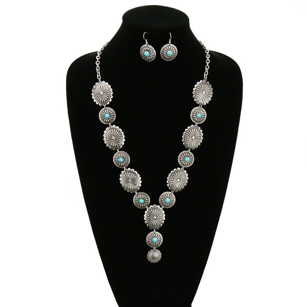 Western Concho Necklace Set - Image 2